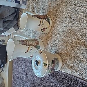 3 piece coffee creamers sugar containers